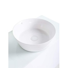 Тумба с раковиной Orange Otto 75 Ot-75TuGLASS+B08-360W подвесная Белый глянец