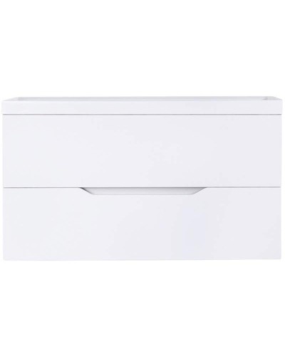 Тумба с раковиной Orange Line 100 Li-100Tuw+RA100 подвесная Белая матовая