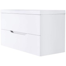 Тумба с раковиной Orange Line 100 Li-100Tuw+RA100 подвесная Белая матовая