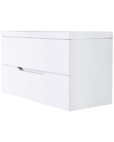 Тумба с раковиной Orange Line 100 Li-100Tuw+RA100 подвесная Белая матовая