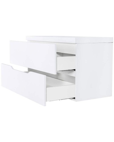 Тумба с раковиной Orange Line 100 Li-100Tuw+RA100 подвесная Белая матовая