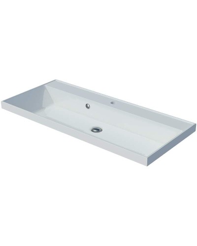 Тумба с раковиной Orange Line 100 Li-100Tuw+RA100 подвесная Белая матовая