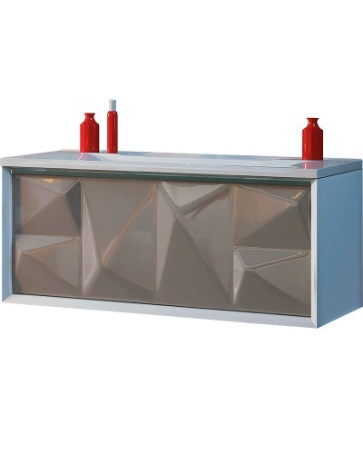 Тумба под раковину Marka One Romb 90П У67845 подвесная Cappuccino