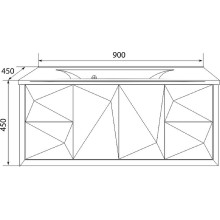 Тумба под раковину Marka One Romb 90П У67845 подвесная Cappuccino