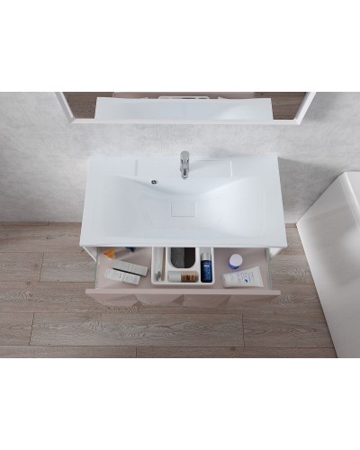 Тумба под раковину Marka One Romb 90П У67845 подвесная Cappuccino