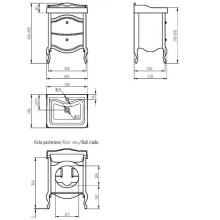 Тумба под раковину Migliore Impero 60 25970 Бежевая
