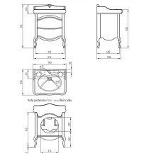 Тумба под раковину Migliore Impero 70 25977 Слоновая кость