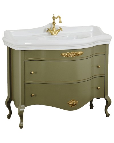 Тумба под раковину Migliore Impero 110 25962 Оливковая