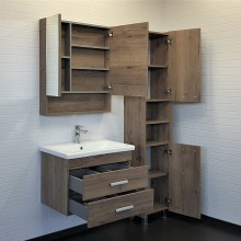 Тумба с раковиной Comforty Никосия 70П 00-00008855 подвесная Дуб темный