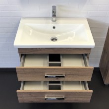 Тумба с раковиной Comforty Никосия 70П 00-00008855 подвесная Дуб темный