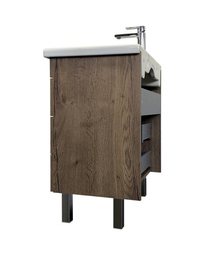 Тумба с раковиной Comforty Никосия 70П 00-00008855 подвесная Дуб темный