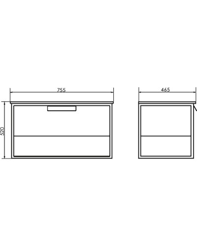 Тумба с раковиной Comforty Бонн 75 00-00008475 подвесная Дуб дымчатый