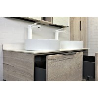 Тумба с раковинами Comforty Порто 120-2 00-00008910 подвесная Дуб дымчатый