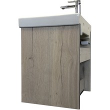 Тумба с раковиной Comforty Вена 55 00-00008928 подвесная Дуб дымчатый