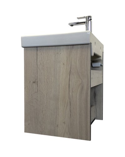 Тумба с раковиной Comforty Вена 55 00-00008928 подвесная Дуб дымчатый