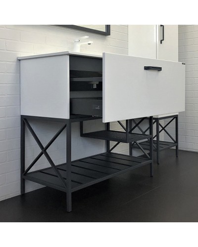 Тумба с раковиной Comforty Бредфорд 90 00-00009955 Белый глянец