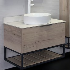 Тумба с раковиной Comforty Порто 75 00-00009321 подвесная Дуб дымчатый