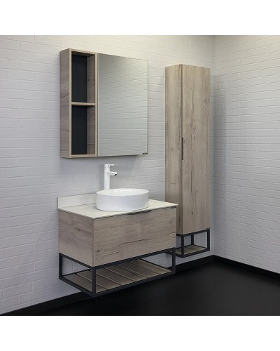 Тумба с раковиной Comforty Порто 75 00-00009321 подвесная Дуб дымчатый