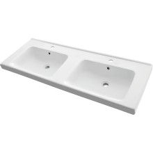 Тумба с раковинами Comforty Дуэт 125 00-00009925 подвесная Дуб натуральный