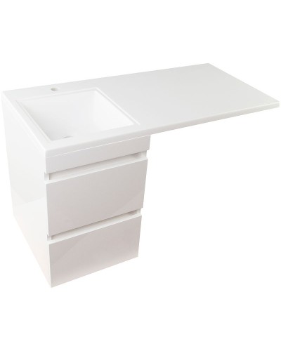 Тумба под раковину Style Line Даллас Люкс Plus 100 СС-00002349 подвесная Белая