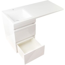 Тумба под раковину Style Line Даллас Люкс Plus 100 СС-00002349 подвесная Белая