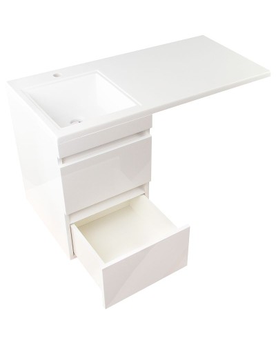 Тумба под раковину Style Line Даллас Люкс Plus 100 СС-00002349 подвесная Белая