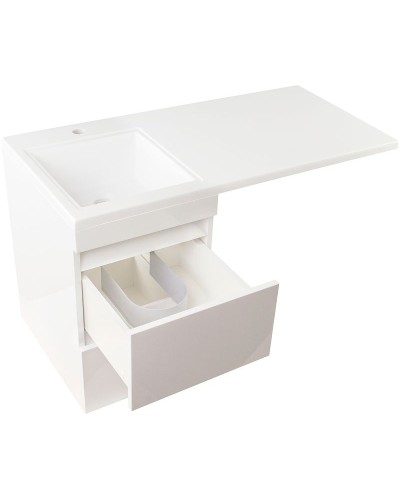 Тумба под раковину Style Line Даллас Люкс Plus 100 СС-00002349 подвесная Белая
