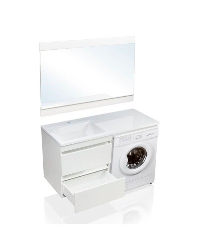 Тумба под раковину Style Line Даллас Люкс Plus 110 СС-00002350 подвесная Белая