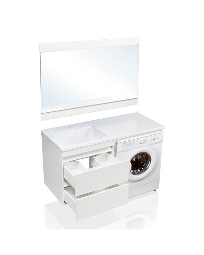 Тумба под раковину Style Line Даллас Люкс Plus 110 СС-00002350 подвесная Белая