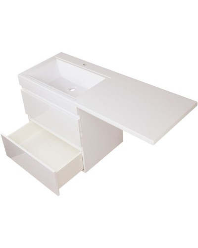 Тумба под раковину Style Line Даллас Люкс Plus 130 СС-00002352 подвесная Белая