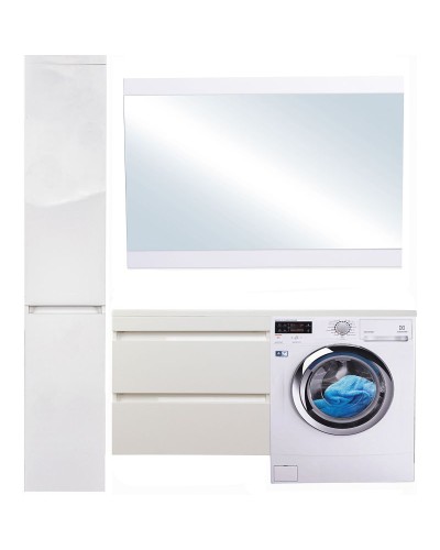 Тумба под раковину Style Line Даллас Люкс Plus 130 СС-00002352 подвесная Белая