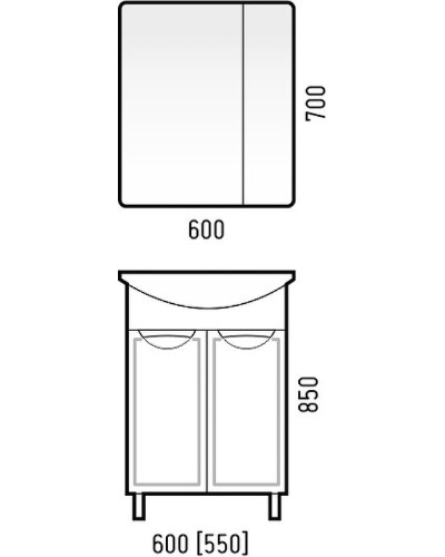 Тумба под раковину Corozo Монро 60 SD-00000663 Белая