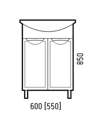 Тумба под раковину Corozo Монро 60 SD-00000663 Белая