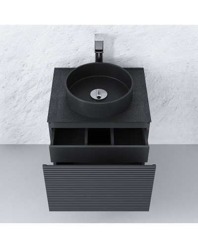 Тумба под раковину Jorno Stone 60 Stn.01.60/P/A/JR подвесная Антрацит