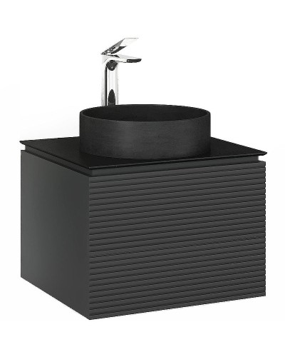 Тумба под раковину Jorno Stone 60 Stn.01.60/P/A/JR подвесная Антрацит