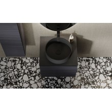 Тумба под раковину Jorno Stone 60 Stn.01.60/P/A/JR подвесная Антрацит