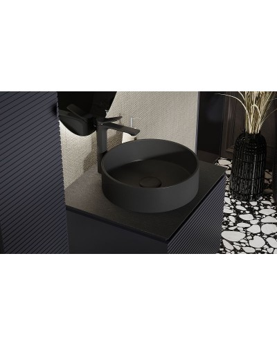 Тумба под раковину Jorno Stone 60 Stn.01.60/P/A/JR подвесная Антрацит