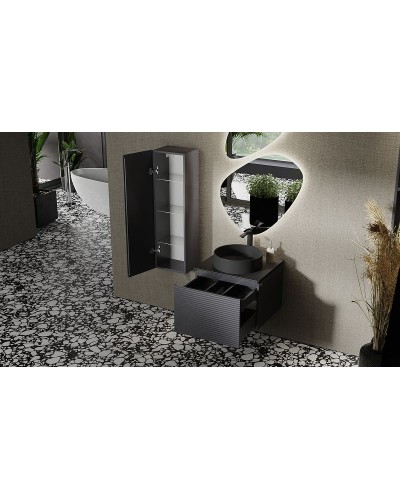 Тумба под раковину Jorno Stone 60 Stn.01.60/P/A/JR подвесная Антрацит