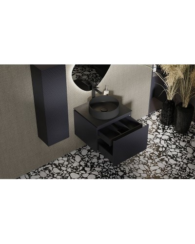 Тумба под раковину Jorno Stone 60 Stn.01.60/P/A/JR подвесная Антрацит