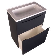 Тумба под раковину Style Line Бергамо 60 СС-00002308 Черная антискрейтч