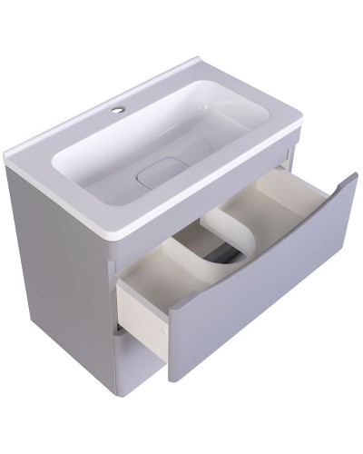 Тумба под раковину Style Line Бергамо 60 СС-00002317 подвесная Серая антискрейч