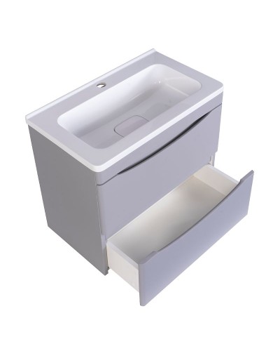 Тумба под раковину Style Line Бергамо 60 СС-00002317 подвесная Серая антискрейч