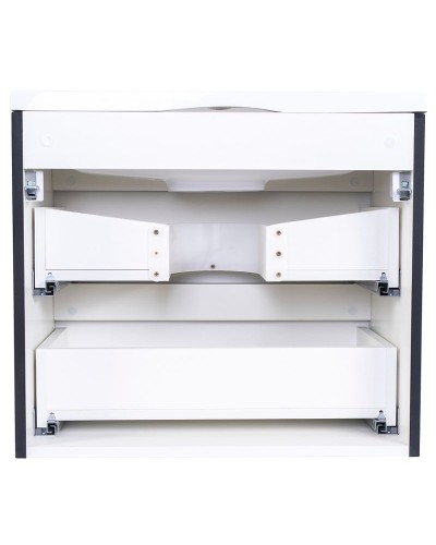 Тумба под раковину Style Line Бергамо 60 СС-00002318 подвесная Черная антискрейч