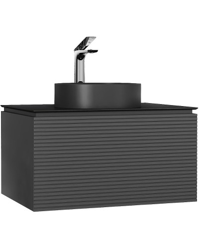 Тумба под раковину Jorno Stone 80 Stn.01.80/P/A/JR подвесная Антрацит