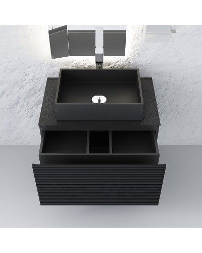 Тумба под раковину Jorno Stone 80 Stn.01.80/P/A/JR подвесная Антрацит