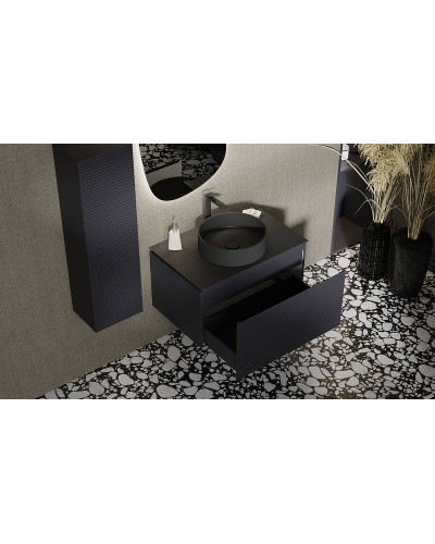 Тумба под раковину Jorno Stone 80 Stn.01.80/P/A/JR подвесная Антрацит