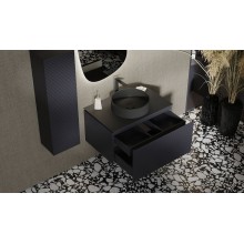 Тумба под раковину Jorno Stone 80 Stn.01.80/P/A/JR подвесная Антрацит