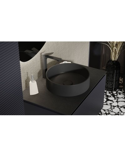 Тумба под раковину Jorno Stone 80 Stn.01.80/P/A/JR подвесная Антрацит