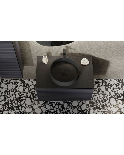 Тумба под раковину Jorno Stone 80 Stn.01.80/P/A/JR подвесная Антрацит