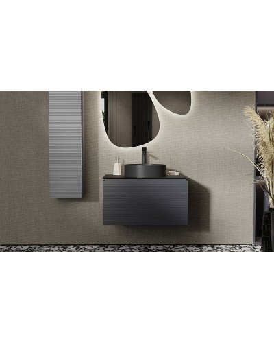 Тумба под раковину Jorno Stone 80 Stn.01.80/P/A/JR подвесная Антрацит